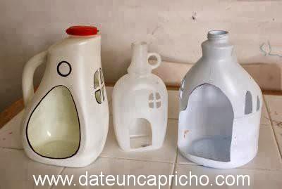 como hacer muñecas de botellas plasticas